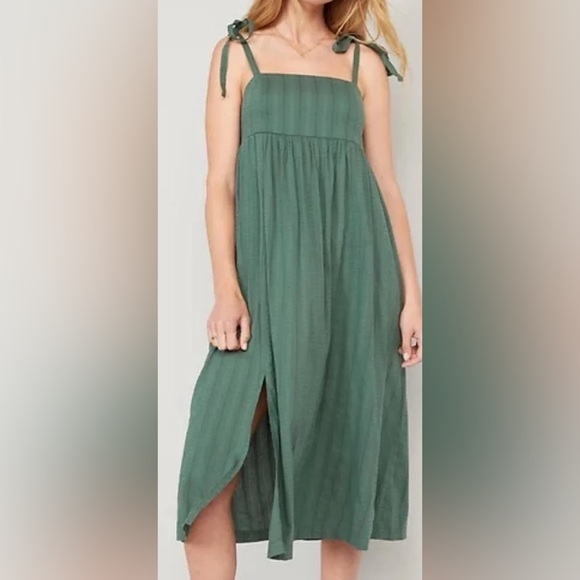 Old Navy Dresses & Skirts - Old Navy Sage Green Tie Shoulder Maxi Dress – Size 3X